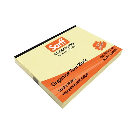 Sarff 100X75Mm Sarı Yapışkanlı Not Kağıdı - 100Yp