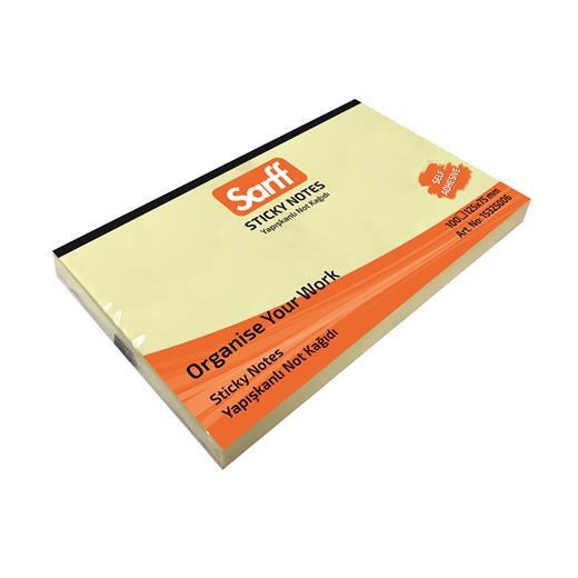 Sarff 125X75Mm Sarı Yapışkanlı Not Kağıdı - 100Yp