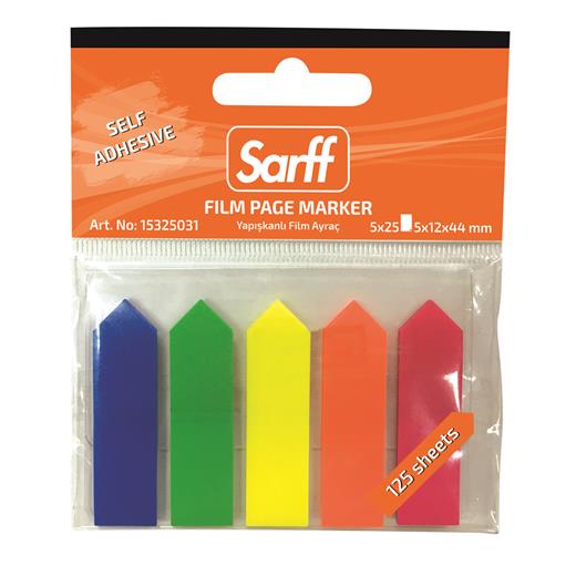 Sarff 5X12X44Mm Fosforlu Renkler Film Ayraç(5X25) - 25Yp