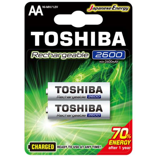 Toshıba 2600 Mah Şarjlı Kalem Pil 2Li