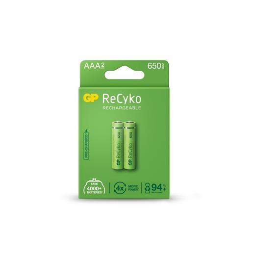 Gp Aaa 650 Mah Şarjlı İnce Kalem Pil 2Li Paket Gp65Aaahchp-Bu2
