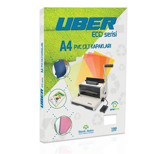 Uber A4 Opak Beyaz Pvc Cilt Kapakları - 100Adet
