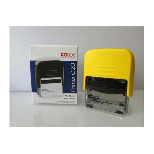 Colop Prınter C20 Sarı Kasa Siyah Keçe - 14X38Mm