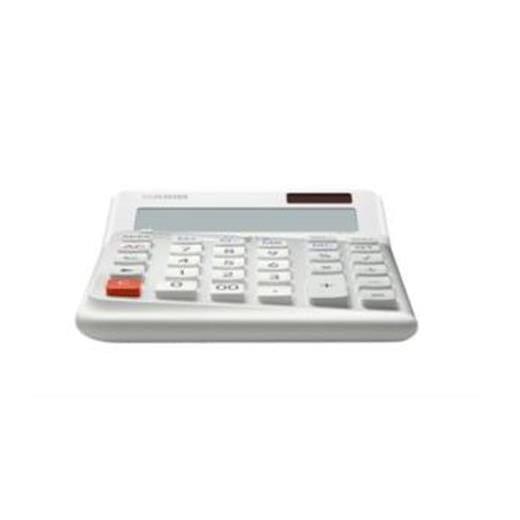 Casio De-12E-We Beyaz 12 Hane Masa Üstü Ergonomik Tuşlu Hesap Makinesi