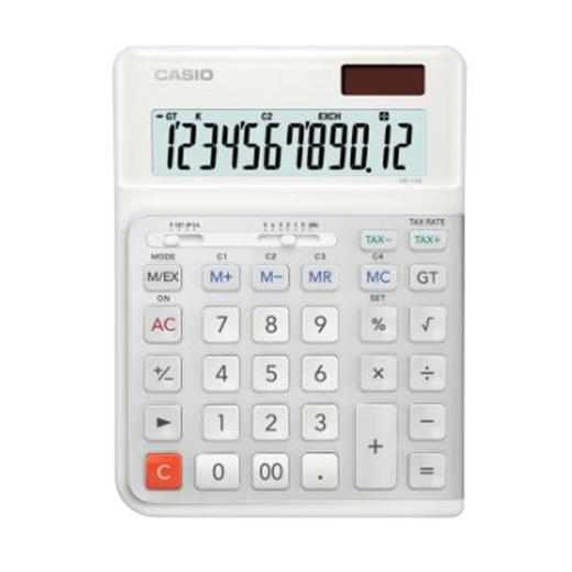 Casio De-12E-We Beyaz 12 Hane Masa Üstü Ergonomik Tuşlu Hesap Makinesi