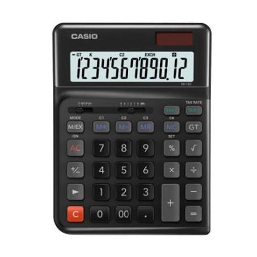 Casio De-12E-Bk Siyah 12 Hane Masa Üstü Ergonomik Tuşlu Hesap Makinesi