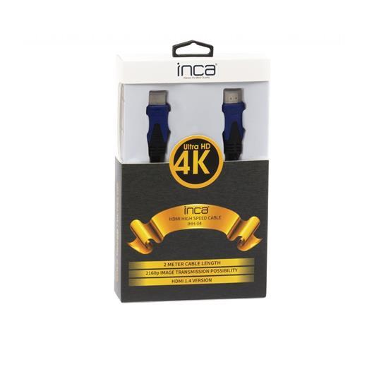 Inca Ihh-04 Hdmı To Hdmı 2.Mt 1.4 3D Altın Uçlu Bilisterli (2160P Ve 1080P Full Hd) Yüzde 100 Bakır