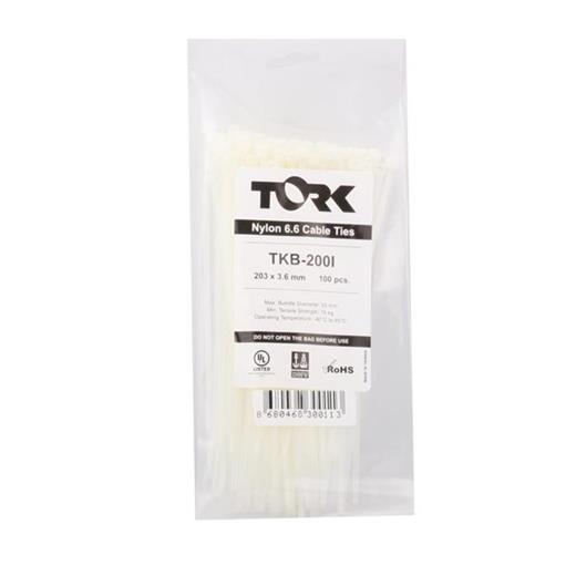 Tork Trk-140-3,5Mm Beyaz 100Lü Kablo Bağı