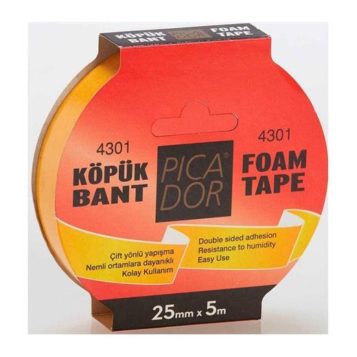 Picador 4301 5Mt X 25Mm Çift Taraflı Köpük Bant