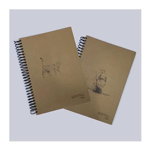 Art Liva 17X24 Naturel Sert Kapak Spiralli Defter Çizgisiz 80 Yp.