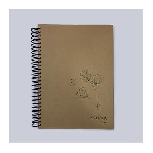 Art Liva 17X24 Naturel Sert Kapak Spiralli Defter Çizgisiz 80 Yp.