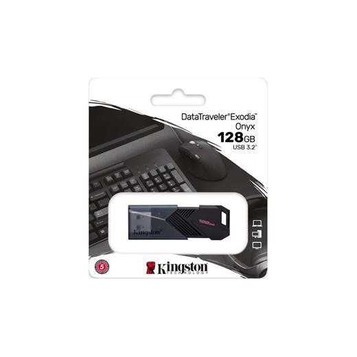Kingston Dtxon-128Gb 128Gb Portable Usb 3.2 Gen 1 Datatraveler Exodia Onyx Flash Bellek