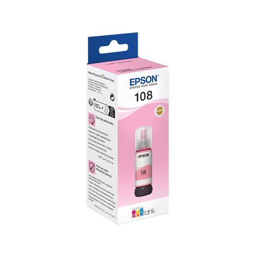 Epson T09C6 108 Light Magenta Açık Kırmızı Şişe Mürekkep T09C64 L18050-L8050