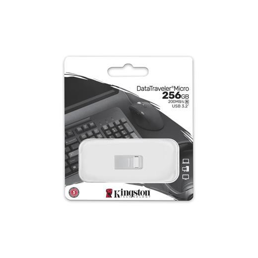 Kingston Dtmc3G2-256Gb Datatraveler Micro 200Mb-S Metal Usb 3.2 Gen 1 Flash Bellek