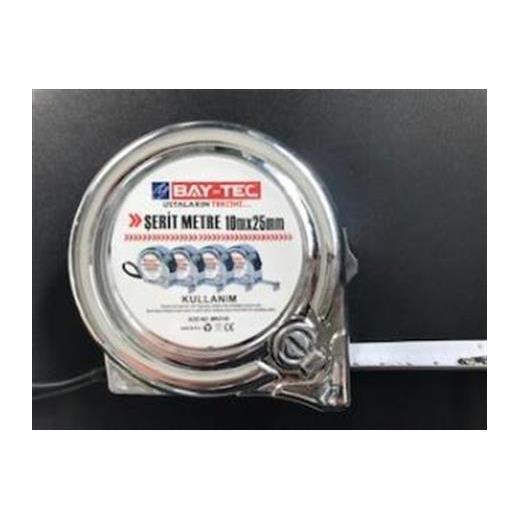Bay-Tec Mk4149 10Mt 25Mm Krom Şerit Metre