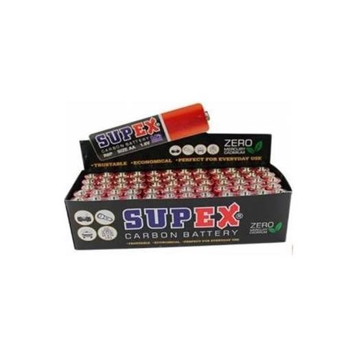 Supex 6F22 9V Çinko Karbon Pil 12 Li Paket