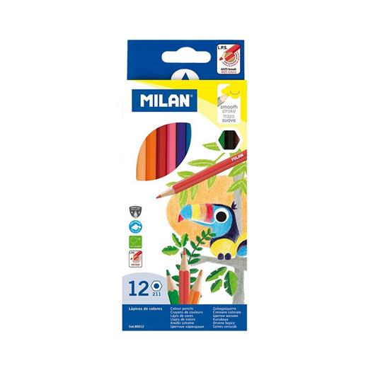 Mılan 80012 Colours Kuru Boya Kalemi - 12 Li