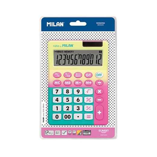 Mılan 151812Snpbl Sunset Sarı-Pembe 12 Haneli Hesap Makinası