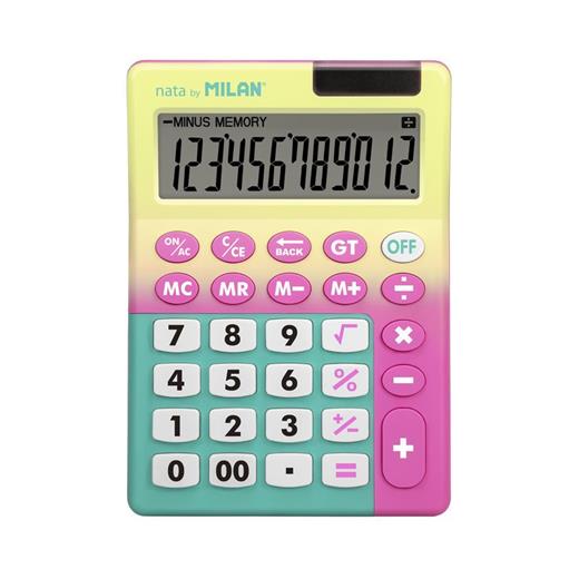 Mılan 151812Snpbl Sunset Sarı-Pembe 12 Haneli Hesap Makinası