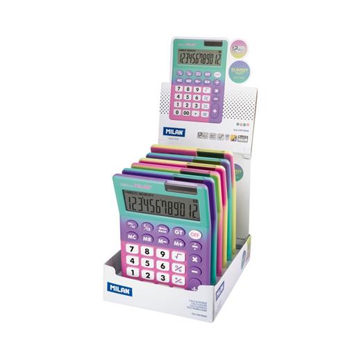 Mılan 159706Sn Sunset 12 Haneli Hesap Makinesi - 6 Lı