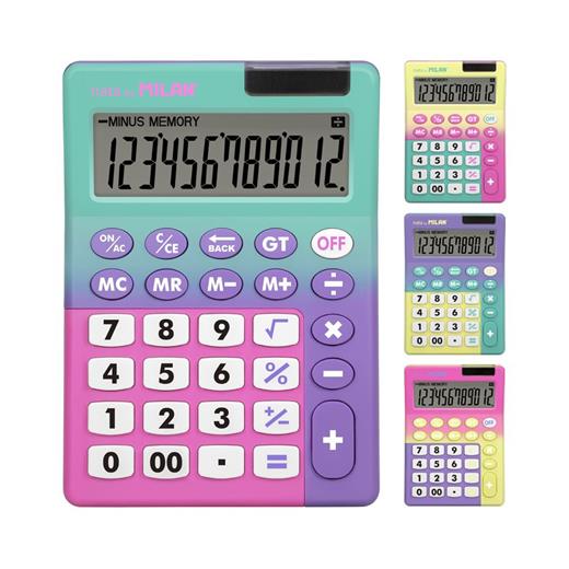 Mılan 159706Sn Sunset 12 Haneli Hesap Makinesi - 6 Lı