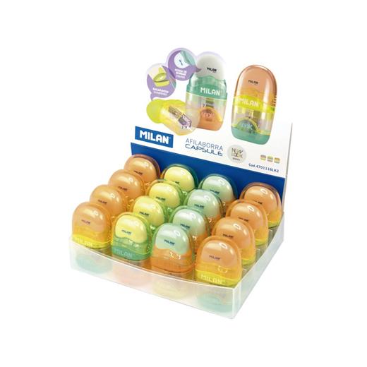 Mılan 4701116Lk2 Capsule Kalemtraş/Silgi(New Look) - 16Adet
