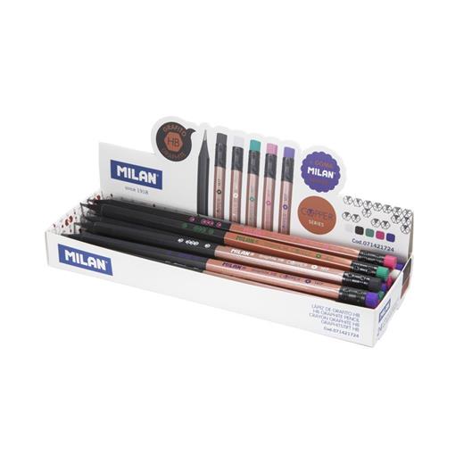 Mılan 71421724 Graphıte Hb Copper Silgili Kurşun Kalem - 24Adet