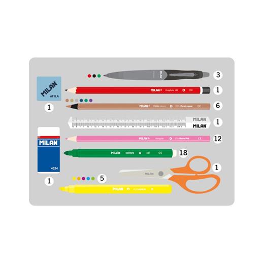 Mılan 081364Fn Fun Renkli 3 Cepli Setli Kalem Çantası