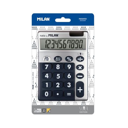Mılan 159906Slbbl Sılver 10 Hane Mavi Hesap Makinesi Blıster