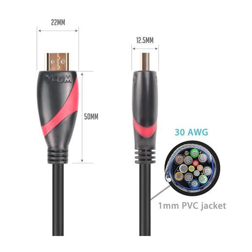 Vcom Cg525-R-25.0 Siyah 25Mt 1.4V Hdmı-M-Hdmı-M Kablo
