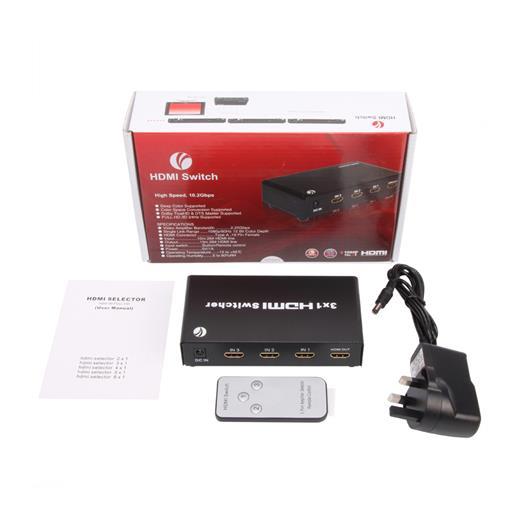 Vcom Dd433 3-1 Port 1.4V 3D Metal Hdmi Switch