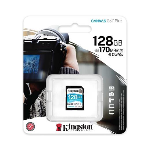 Kingston Sdg3-128Gb 128Gb Sdxc Canvas Go Plus 170R C10 Uhs-I U3 V30 Hafıza Kartı