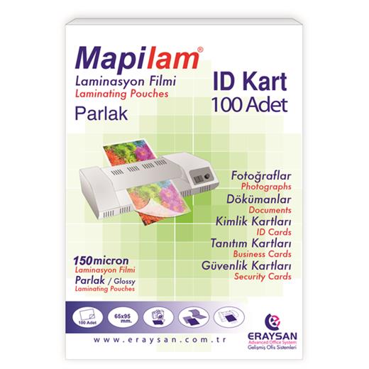 Mapilam 150 Micron Parlak Laminasyon Filmi (Id Kart) (65X95) 100 Lü