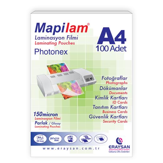 Mapilam 150 Micron Sıcak Photonex Laminasyon Filmi (A4) 100 Lü
