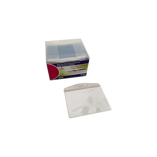 Mapi Pvc Kart Poşetleri (Oval) Beyaz Şeritli 100Lü Paket