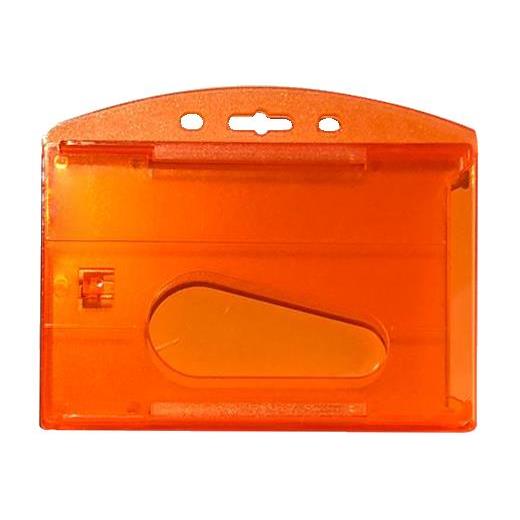 Mapi Çift Hazneli Kart Kabı Şeffaf Turuncu 25Li Paket
