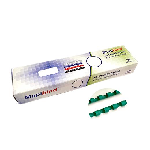 Mapibind 6Mm Plastik Spiral Yeşil 100 Ad.