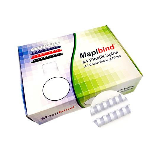 Mapibind 16Mm Plastik Spiral Beyaz 100 Ad.