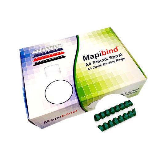 Mapibind 18Mm Plastik Spiral Yeşil 100 Ad.