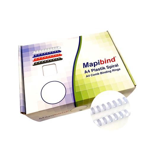 Mapibind 22Mm Plastik Spiral Beyaz 100 Ad.