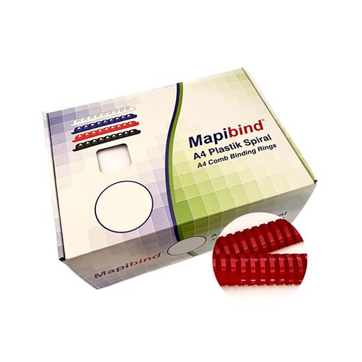 Mapibind 51Mm Plastik Spiral Kırmızı 50 Ad.
