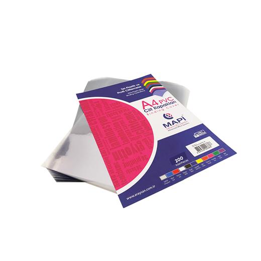 Mapi A4 Pvc Şeffaf Cilt Kapak 80 Micron 200 Lü