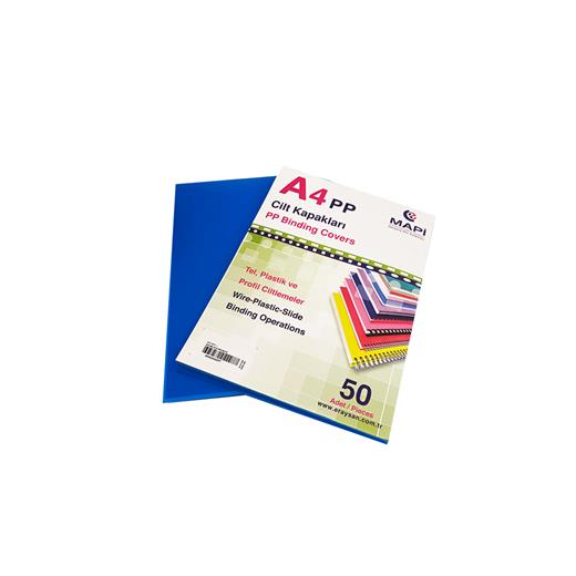 Mapi A4 Pp Opak Kapak (Kum Desen) 350 Micron Mavi 50 Li