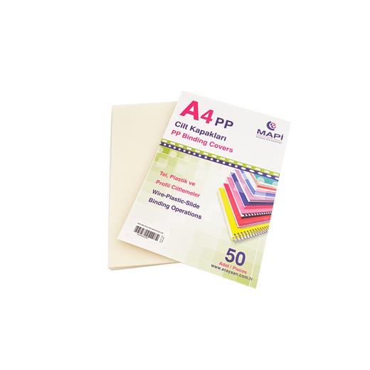 Mapi A4 Pp Şeffaf Buzlu (Kum Desen) 350 Micron Şeffaf Buzlu 50 Li