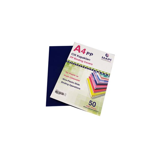 Mapi A4 Pp Opak Kapak (Kum Desen) 450 Micron Lacivert 50 Li