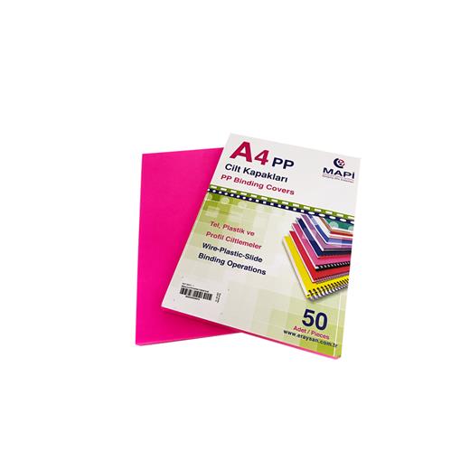 Mapi A4 Pp Fosforlu Kapak 550 Micron Fosforlu Magenta 50 Li