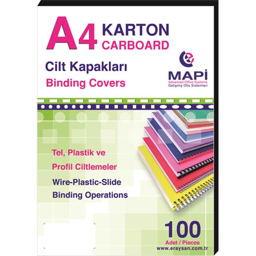 Mapi A4 Karton Kapak 250 Gr. Siyah 100 Lü