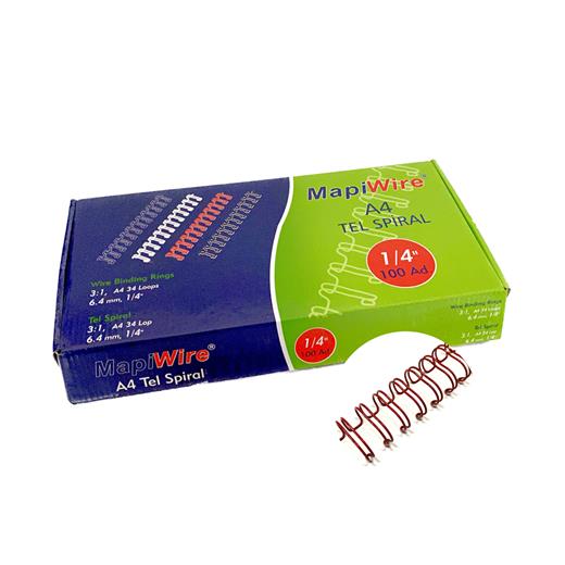 Mapiwire 1/4 Kutu Tel Kırmzı 100 Ad.