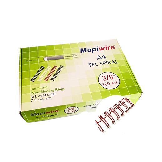 Mapiwire 3/8 Kutu Tel Kırmızı 100 Ad.
