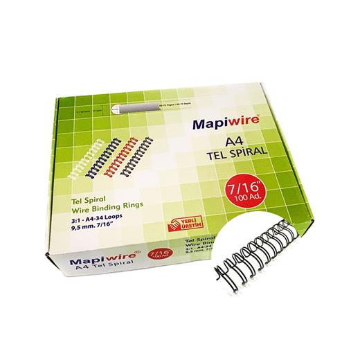Mapiwire 7/16 Kutu Tel Siyah 100 Ad.